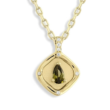 August  Necklace | 14K Gold Plated Brass