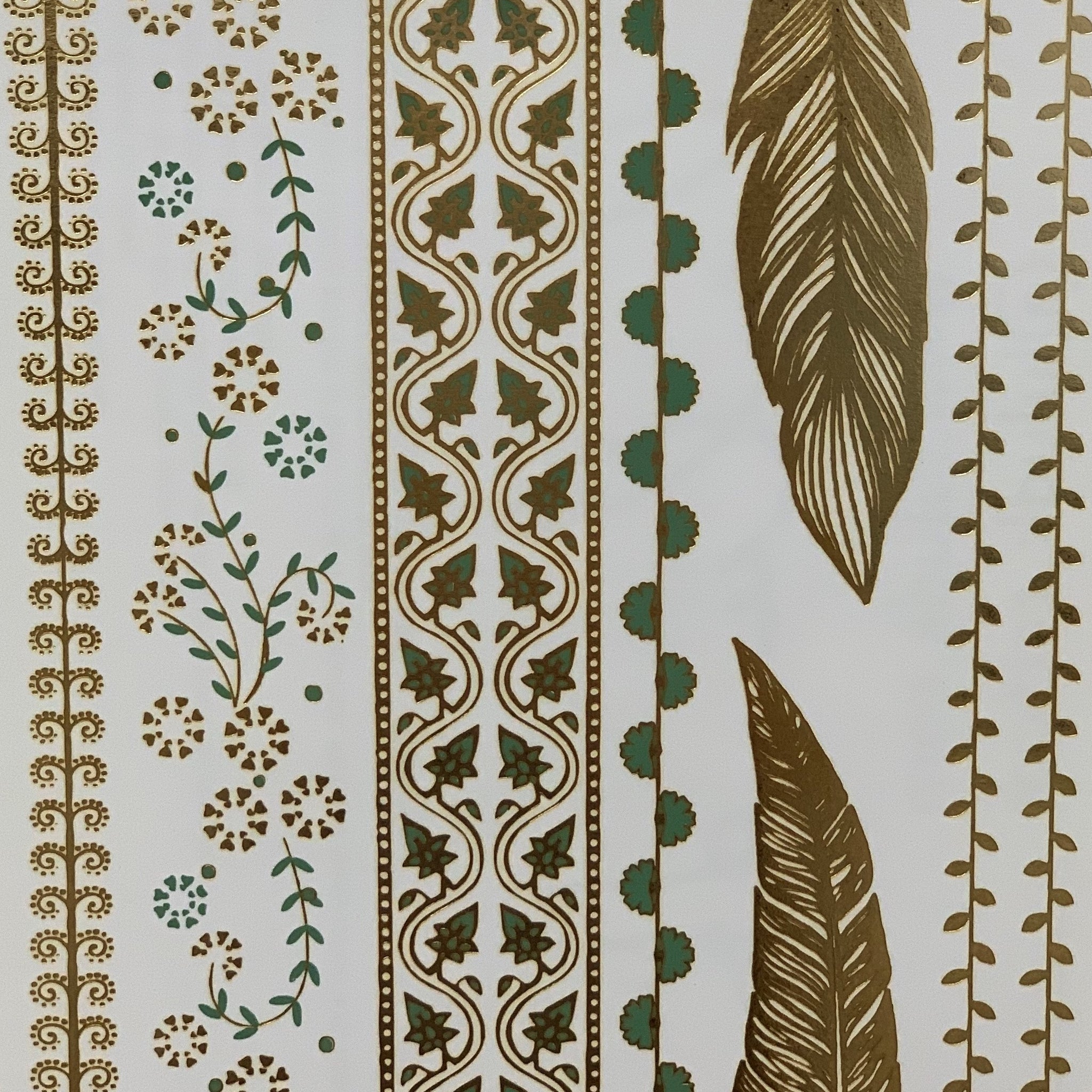 Wonderland Single Sheet - Gold/Green