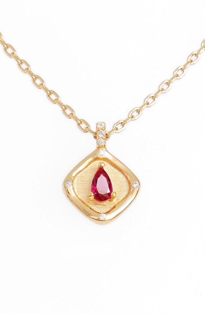 July Necklace | 14K GOLD PLATED BRASS