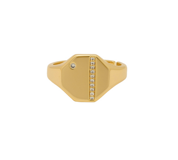 INFINITY SIGNET RING - SIZE 6.5-8