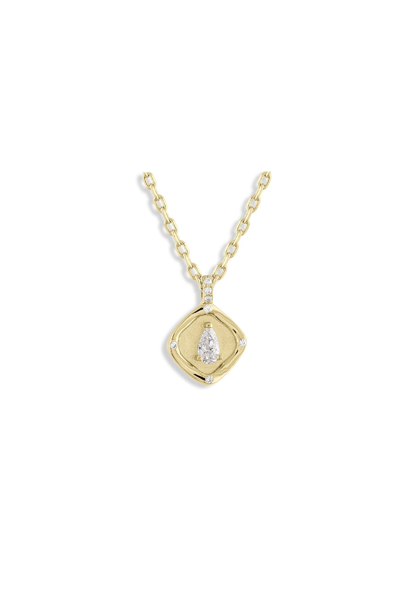 April Necklace | 14K Gold Plated Brass