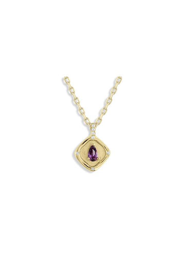 February Necklace | 14K GOLD PLATED BRASS