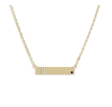PAVE BAR NECKLACE - GOLD