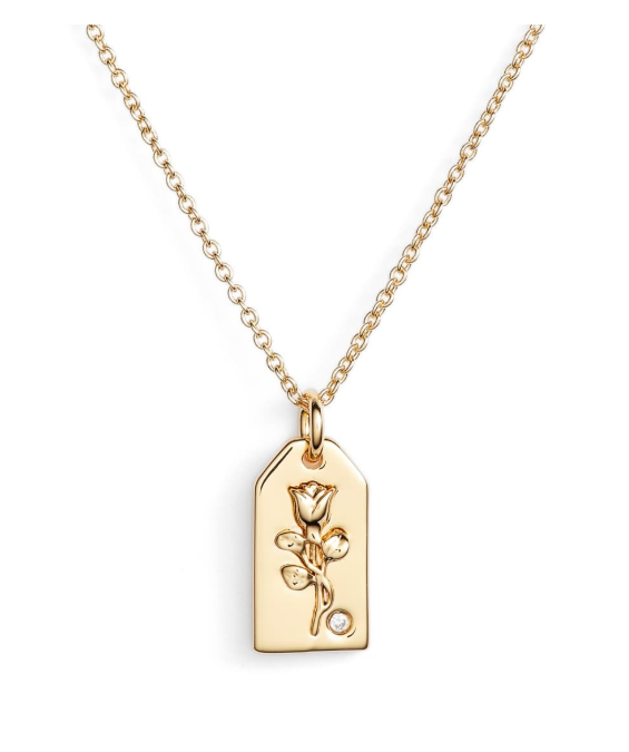 ROSE ENVELOPE NECKLACE - GOLD