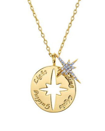 COLLAR ESTRELLA / LUZ GUÍA | BR CHAPADO EN ORO DE 14K