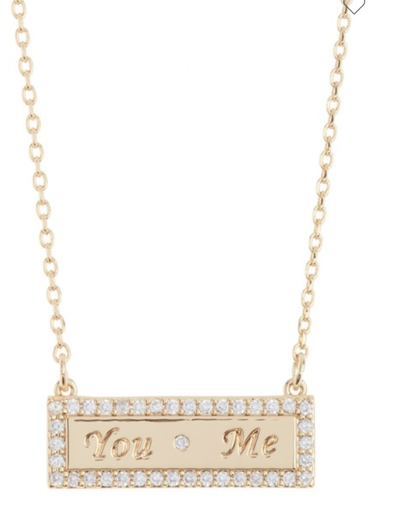 You and Me Bar Necklace