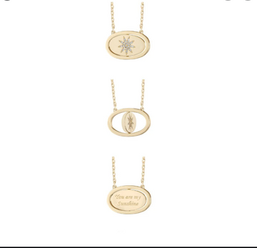 You Are My Sunshine Flip Necklace